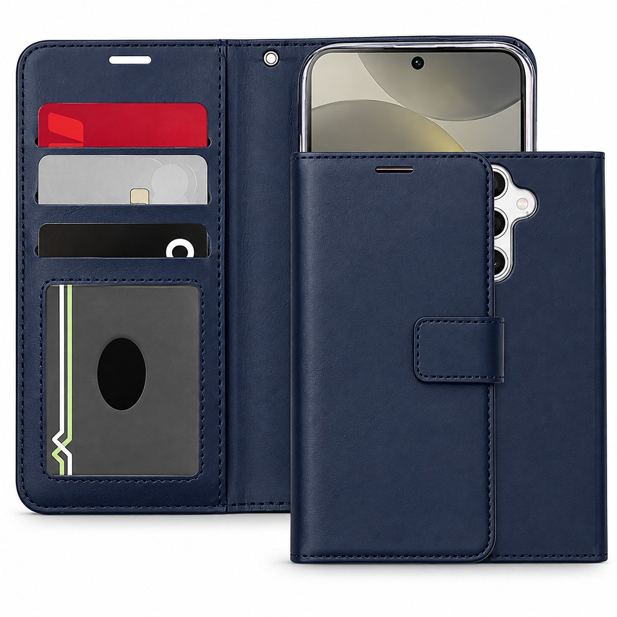 Photo ID Wallet for Samsung Galaxy S24 Plus - Navy