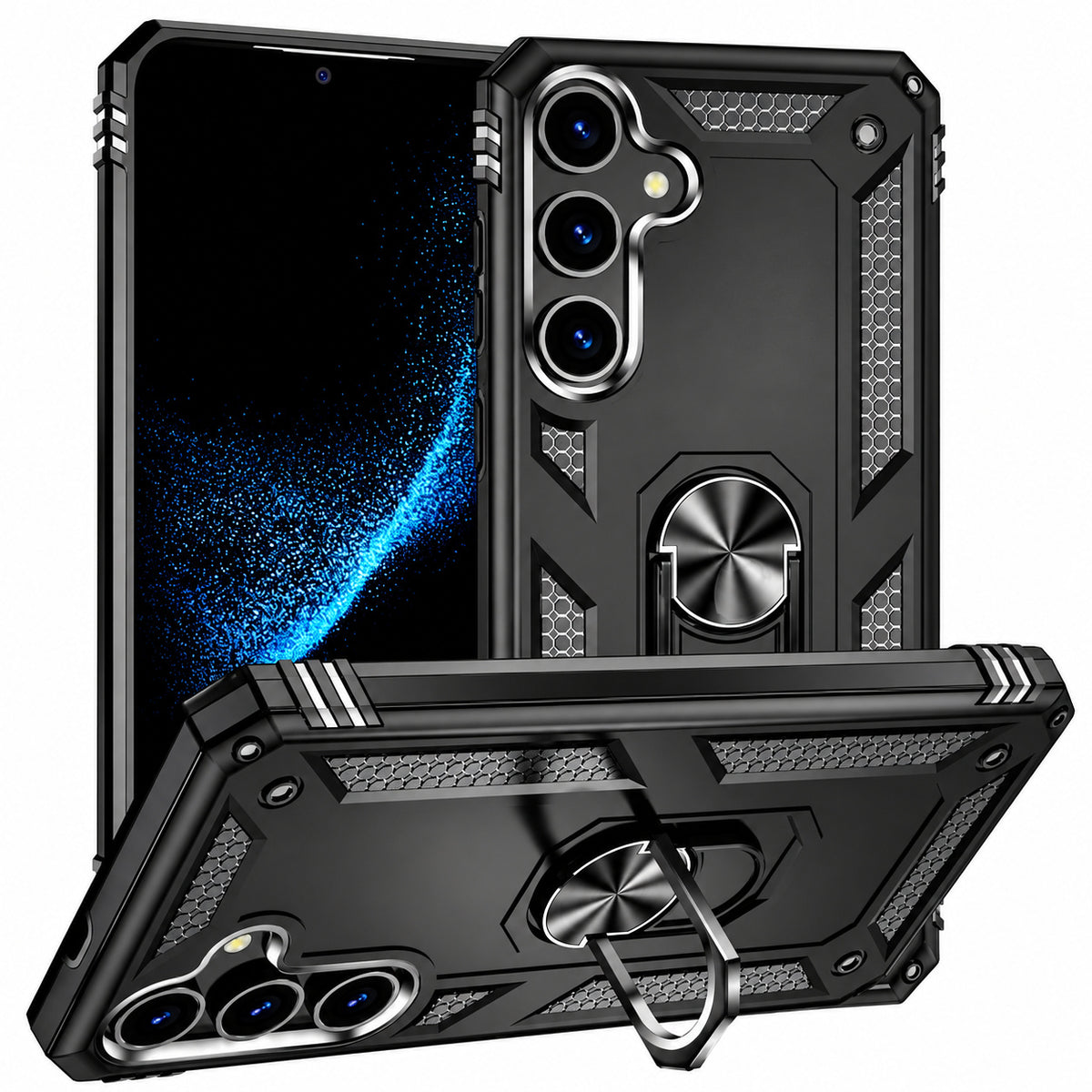 Anti-Drop Hybrid Case for Samsung Galaxy S24 - Black