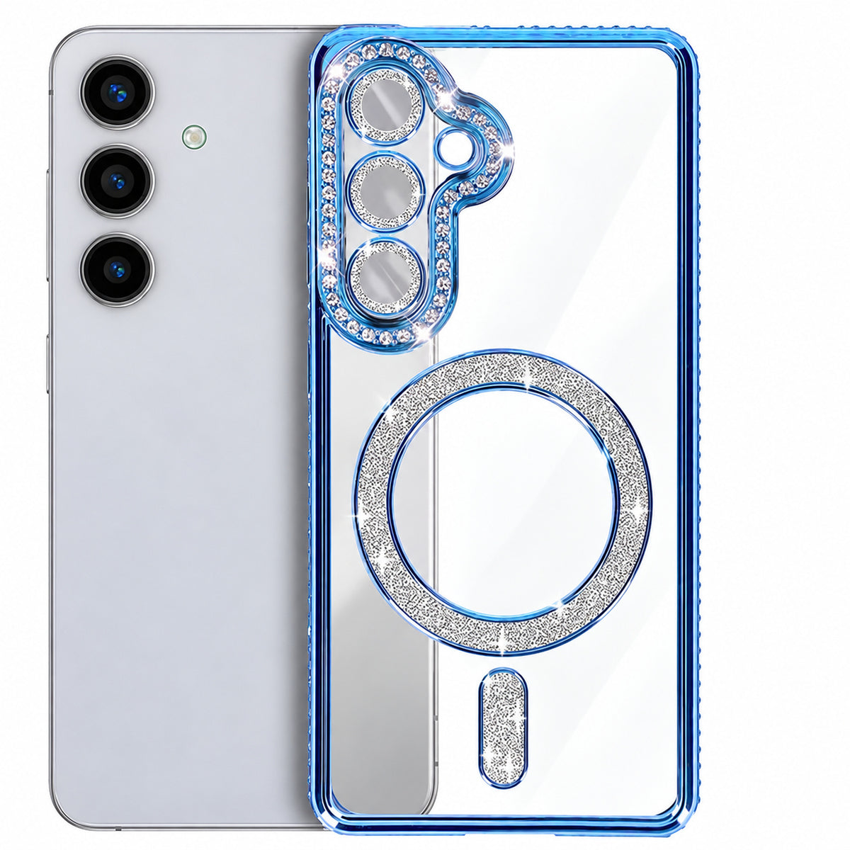 Glitter Electroplated MagSafe Case Samsung Galaxy S26 Plus - Blue