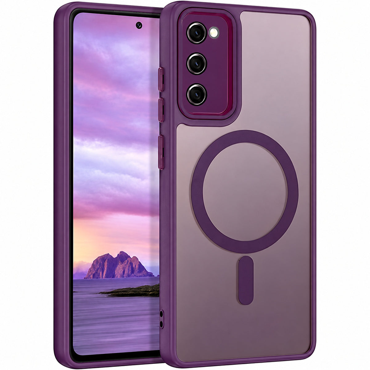 Matt Rubberized Magsafe Case for Samsung Galaxy S20 FE - Deep Purple