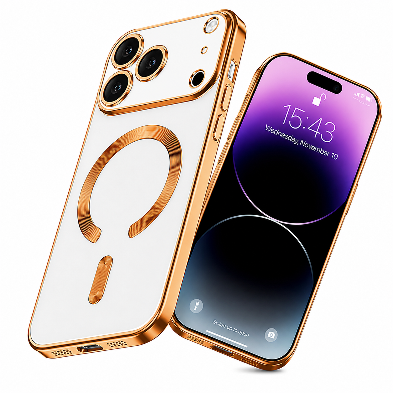 Slim Orange Electro Matt iPhone 17 Pro Max Phone Case Wireless Charging Compatible Cover