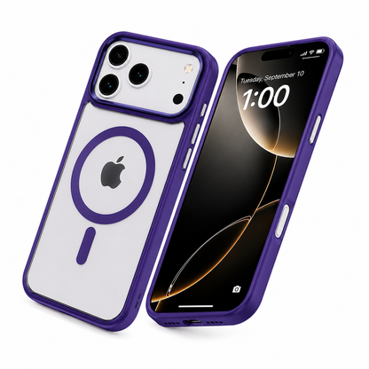Luxury Deep Purple Phone Case, Designer iPhone 17 Pro Max Cover, Hybrid Protective Case, Lightweight Mobile Cover