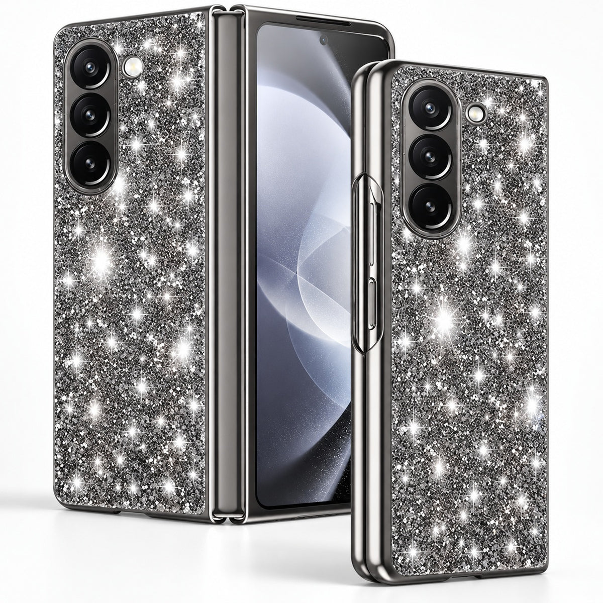 Luxury Rhinestone Case for Samsung Galaxy Z Fold 6 - Silver