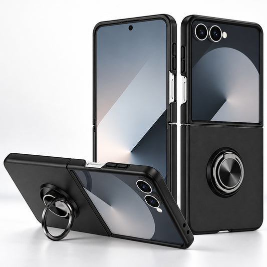 Swirl Invisible Ring Case for Samsung Galaxy Z Flip 7 - Black