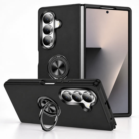 Swirl Invisible Ring Case for Samsung Galaxy Z Fold 7 - Black