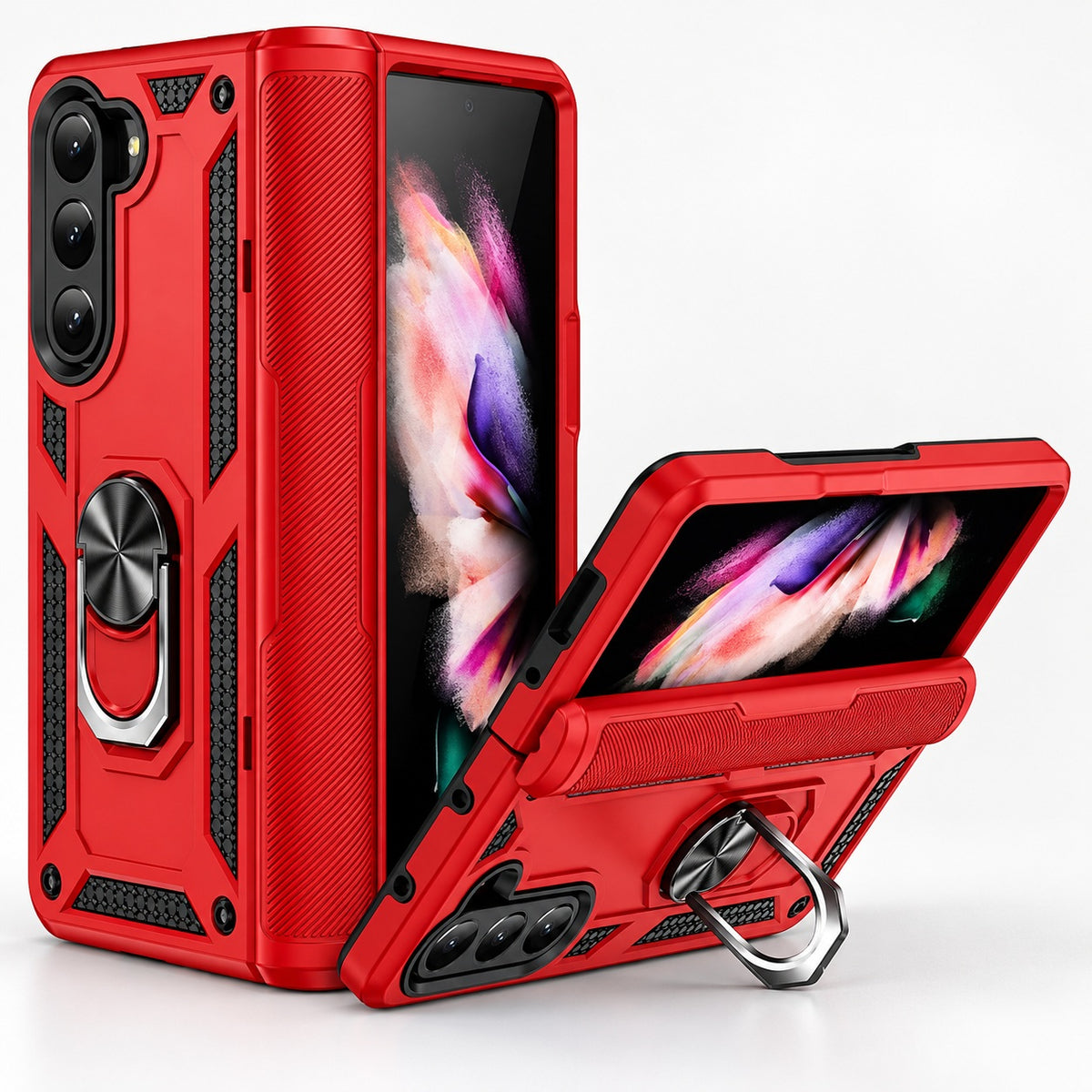 Anti-Drop Hybrid Case for Samsung Galaxy Z Fold 6 - Red