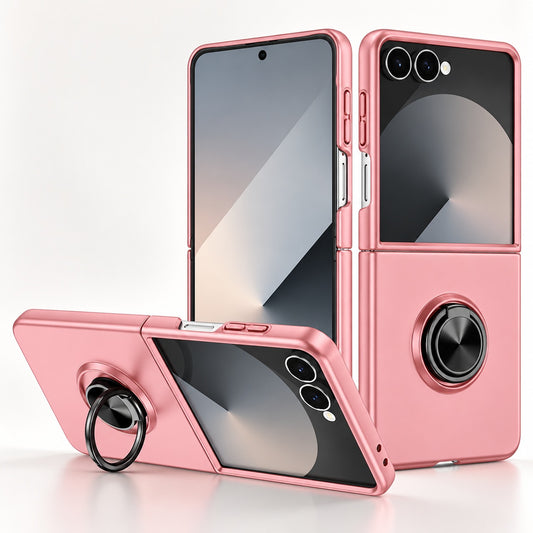 Swirl Invisible Ring Case for Samsung Galaxy Z Flip 7 - Rose Gold
