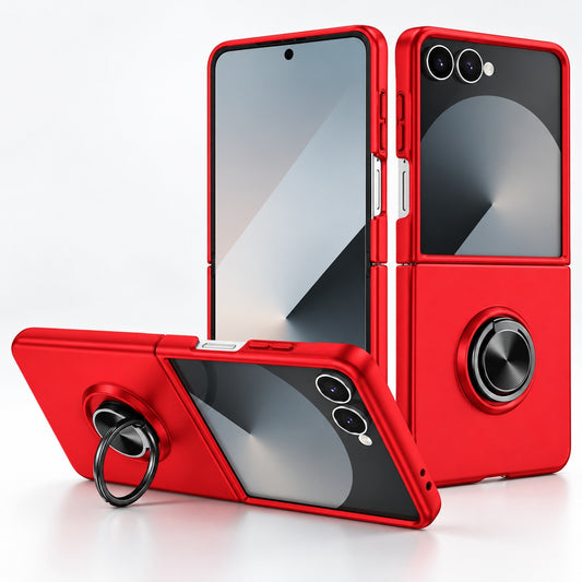 Swirl Invisible Ring Case for Samsung Galaxy Z Flip 7 - Red