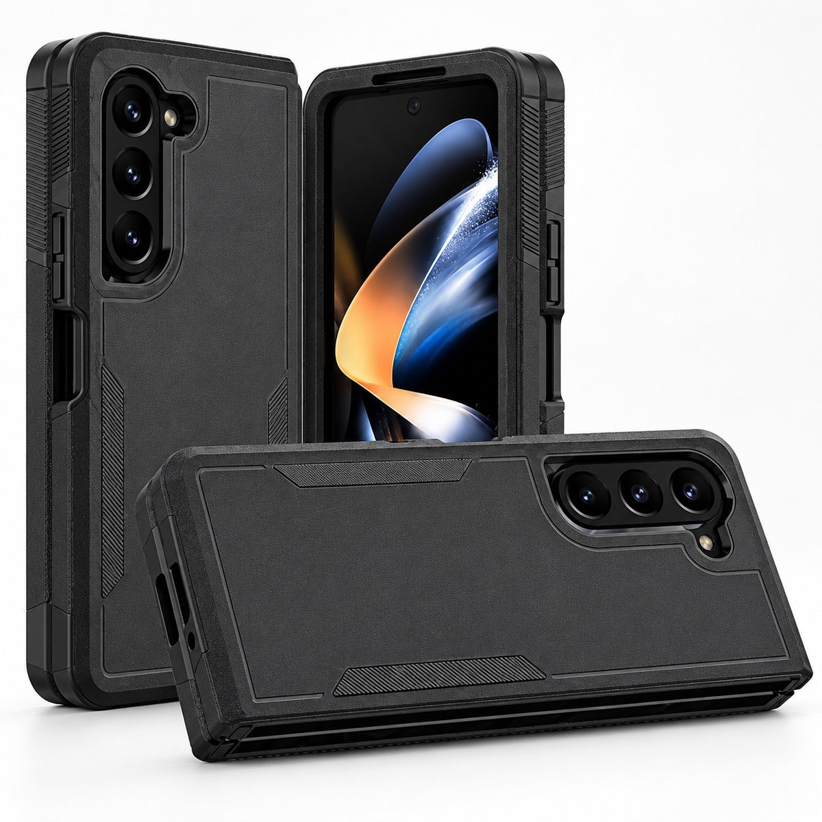 Triple Protection Case for Samsung Galaxy Z Fold 6 - Black