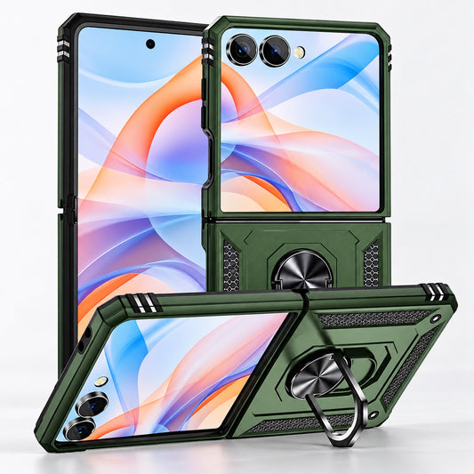 Anti-Drop Hybrid Case for Samsung Galaxy Z Flip 7 - Midnight Green