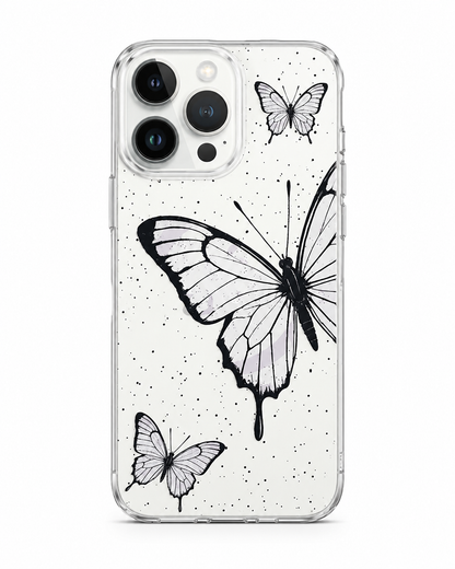 Black butterfly MagSafe case for Apple iPhone 12 / 12 Pro
