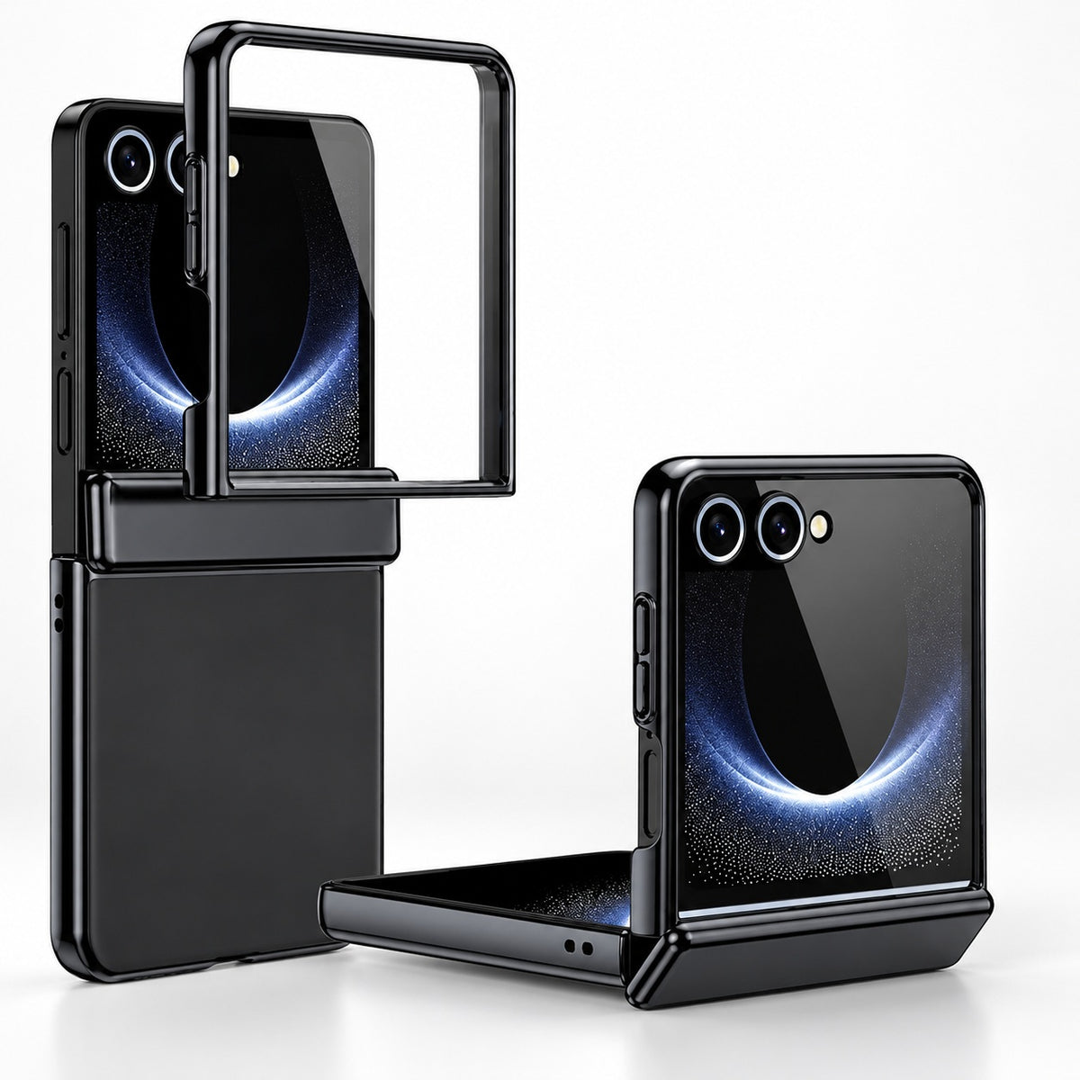 Silq W/ Glass Case Samsung Galaxy Z Flip 7 - Black