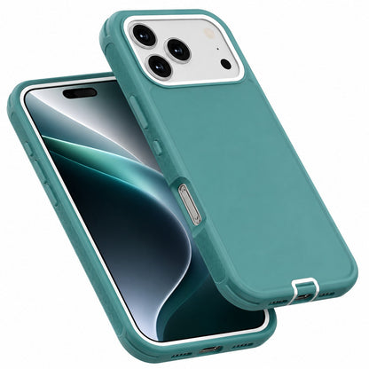 Teal Rugged Phone Case for Apple iPhone 17 Pro, Slim Protective Case, Wireless Charging Compatible Cover