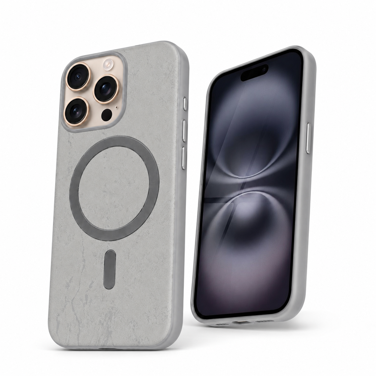 Grey soft-touch iPhone 12 MagSafe protective phone cover