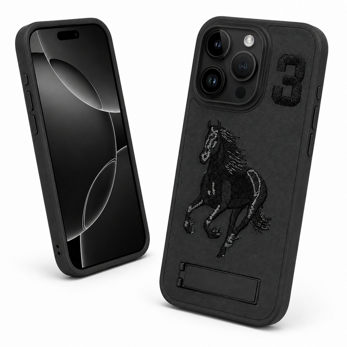 Horse design mobile cover with raised camera protection for iPhone 12