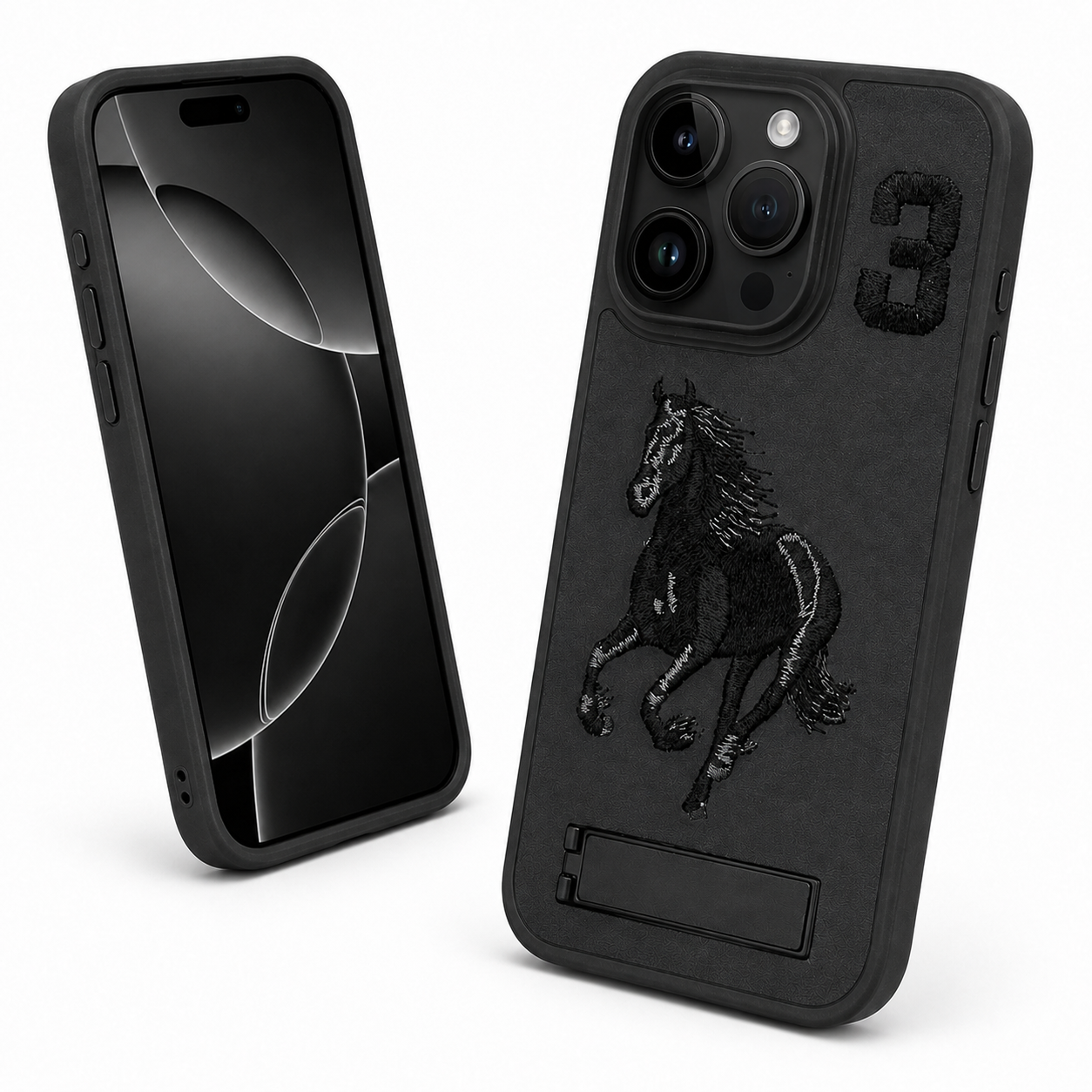 Horse design mobile cover with raised camera protection for iPhone 12