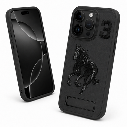 Horse design mobile cover with raised camera protection for iPhone 12
