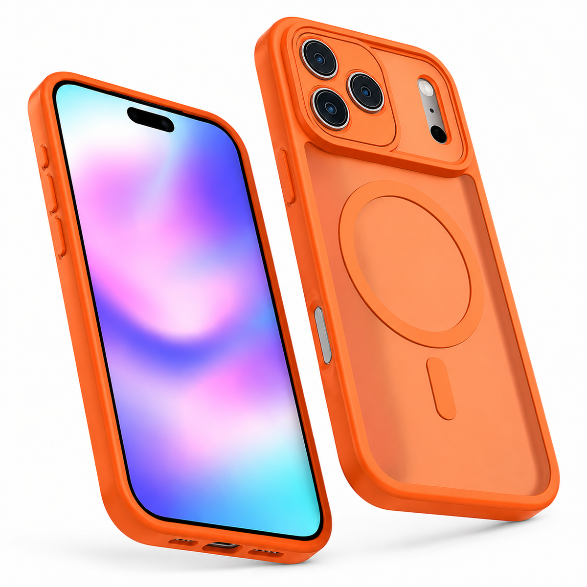 Rubberized Matte iPhone Case, Wireless Charging Compatible Case, Protective Smartphone Case.