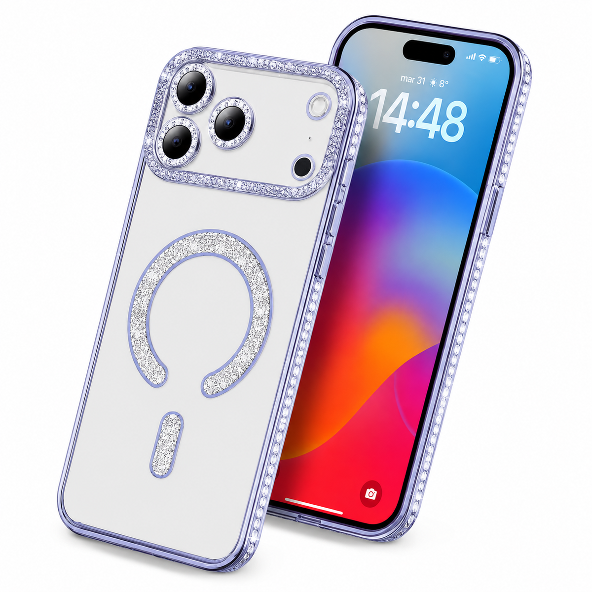 Luxury Electroplated Glitter iPhone 18 Pro Max Case Magnetic Protective Mobile Cover