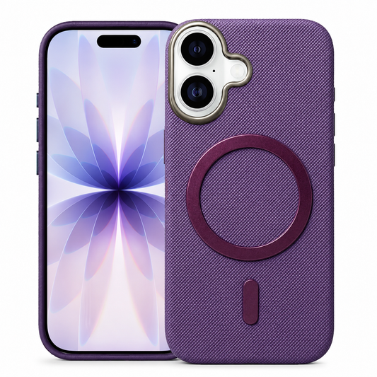 Apple iPhone 17 Fabric Case Purple, Designer Phone Case, Magnetic Phone Case, Protective Mobile Cover, Everyday Protection Case