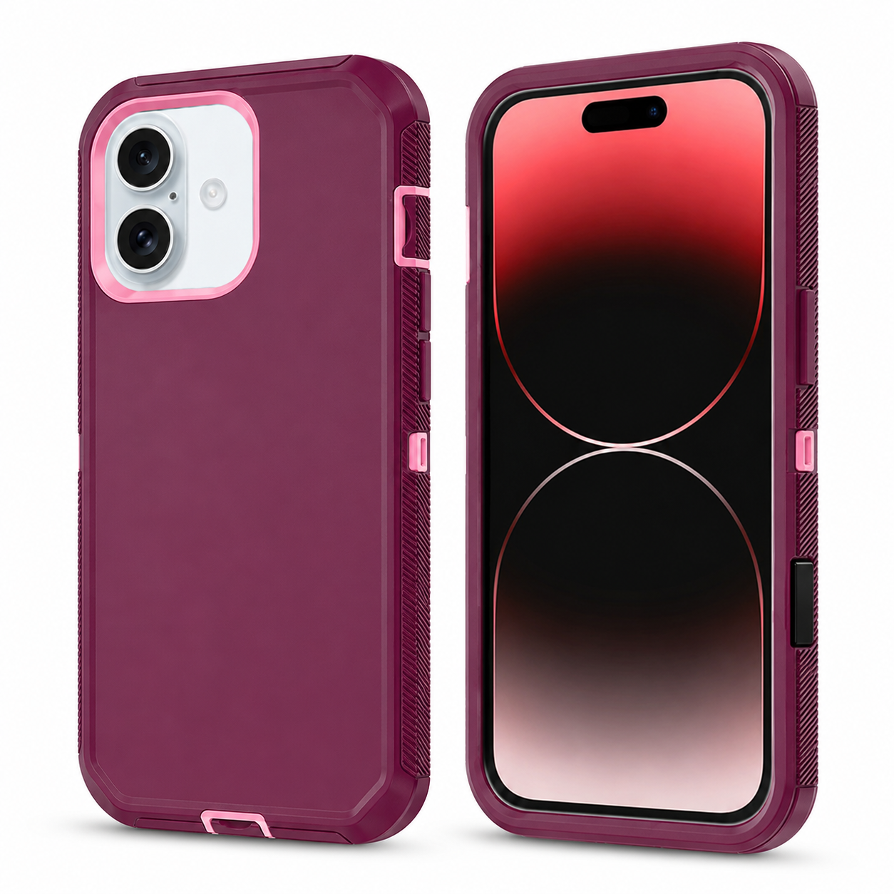 MagSafe-compatible pink rose protective case for Apple iPhone 17