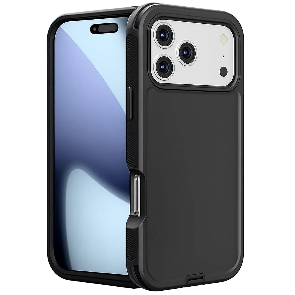  Black Triple Protection Case for Apple iPhone 17 Pro, Shockproof Phone Case, MagSafe Compatible Cover