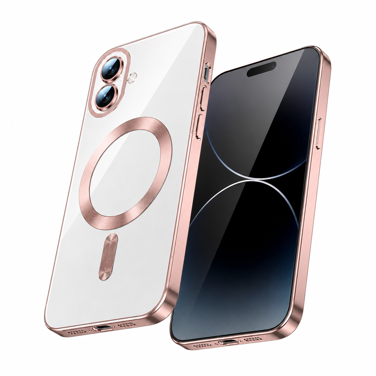 Shockproof iPhone 17 Mobile Cover with transparent back and raised camera protection