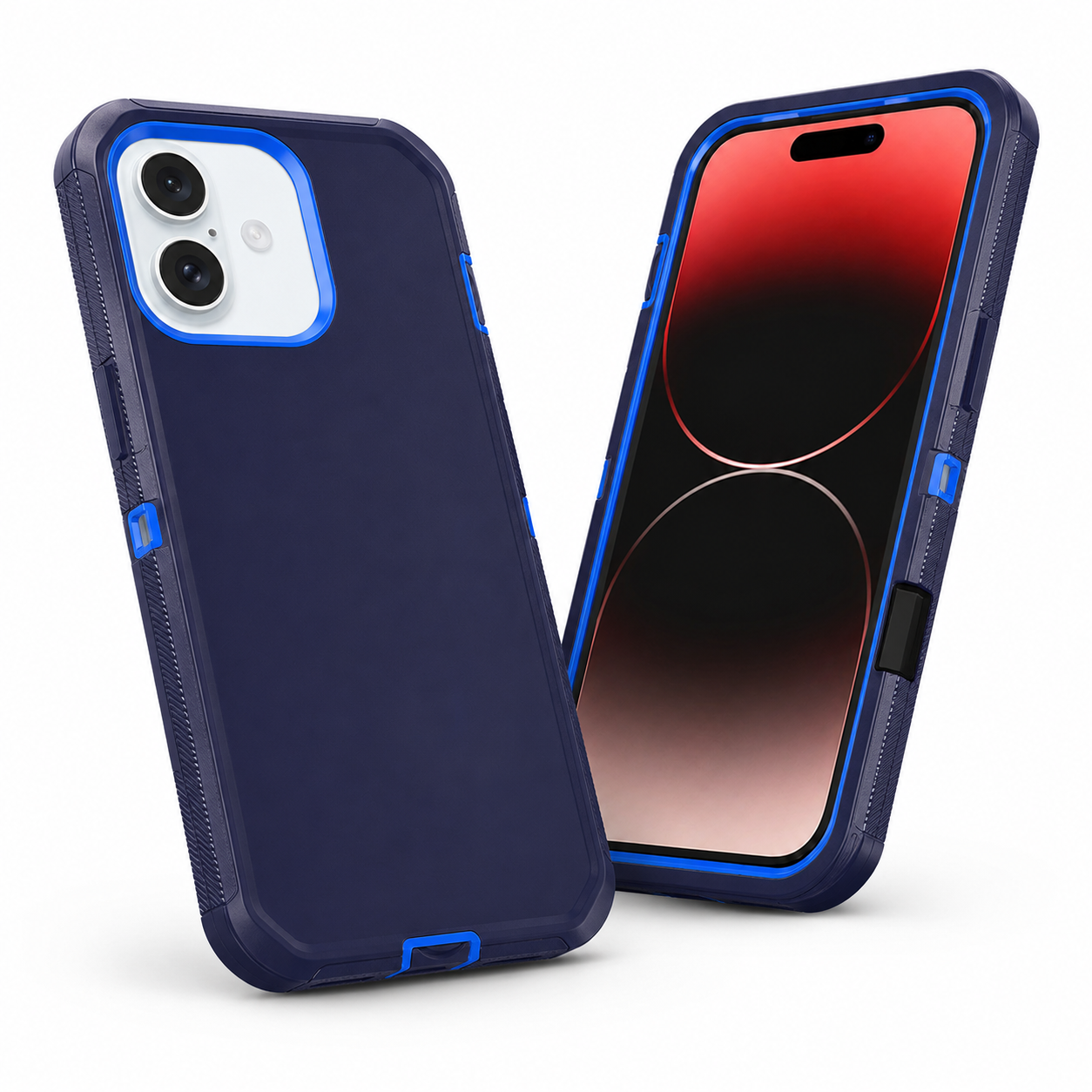 Shockproof navy iPhone 17 cover with reinforced corner protection