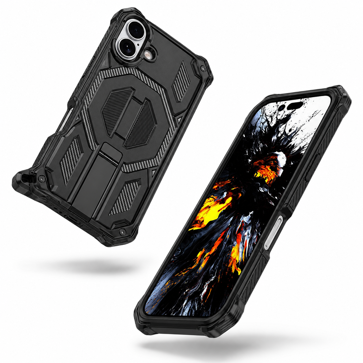 MagSafe Outrider Case for Apple iPhone 16 Black, iPhone 16 Case, Shockproof Phone Case, Military Grade Protective Cover, MagSafe Compatible Case