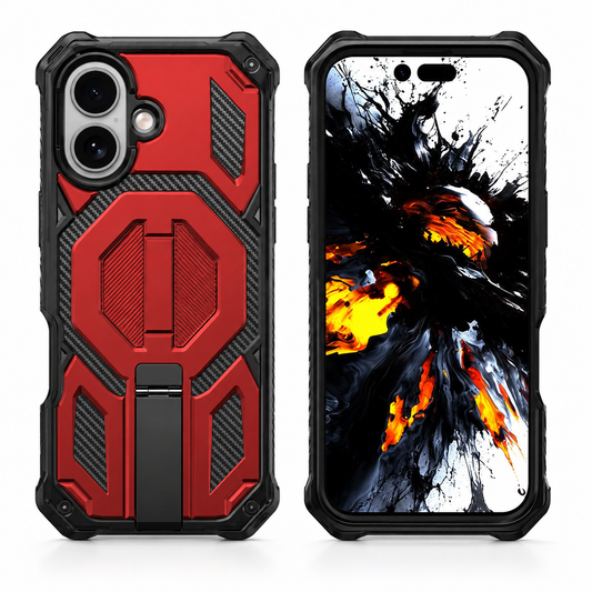 MagSafe Outrider Case for Apple iPhone 17 – Red with rugged kickstand design