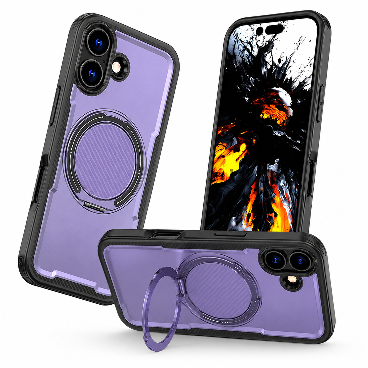 Premium Purple Phone Cover Impact Resistant Mobile Case for Apple iPhone 16