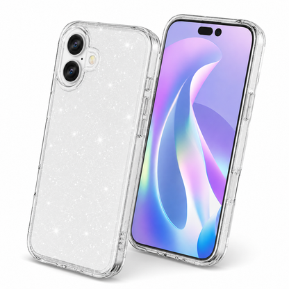 Slim impact-resistant sparkly transparent mobile cover for iPhone 17