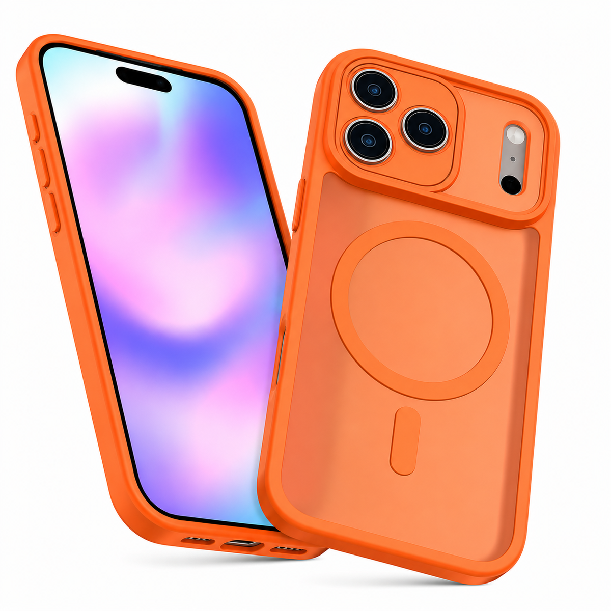 Slim Orange iPhone 18 Pro Max Case, Military Grade Phone Case, Impact Resistant Mobile Cover.