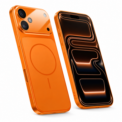 MagSafe AG Glass Case for Apple iPhone 16 - Orange