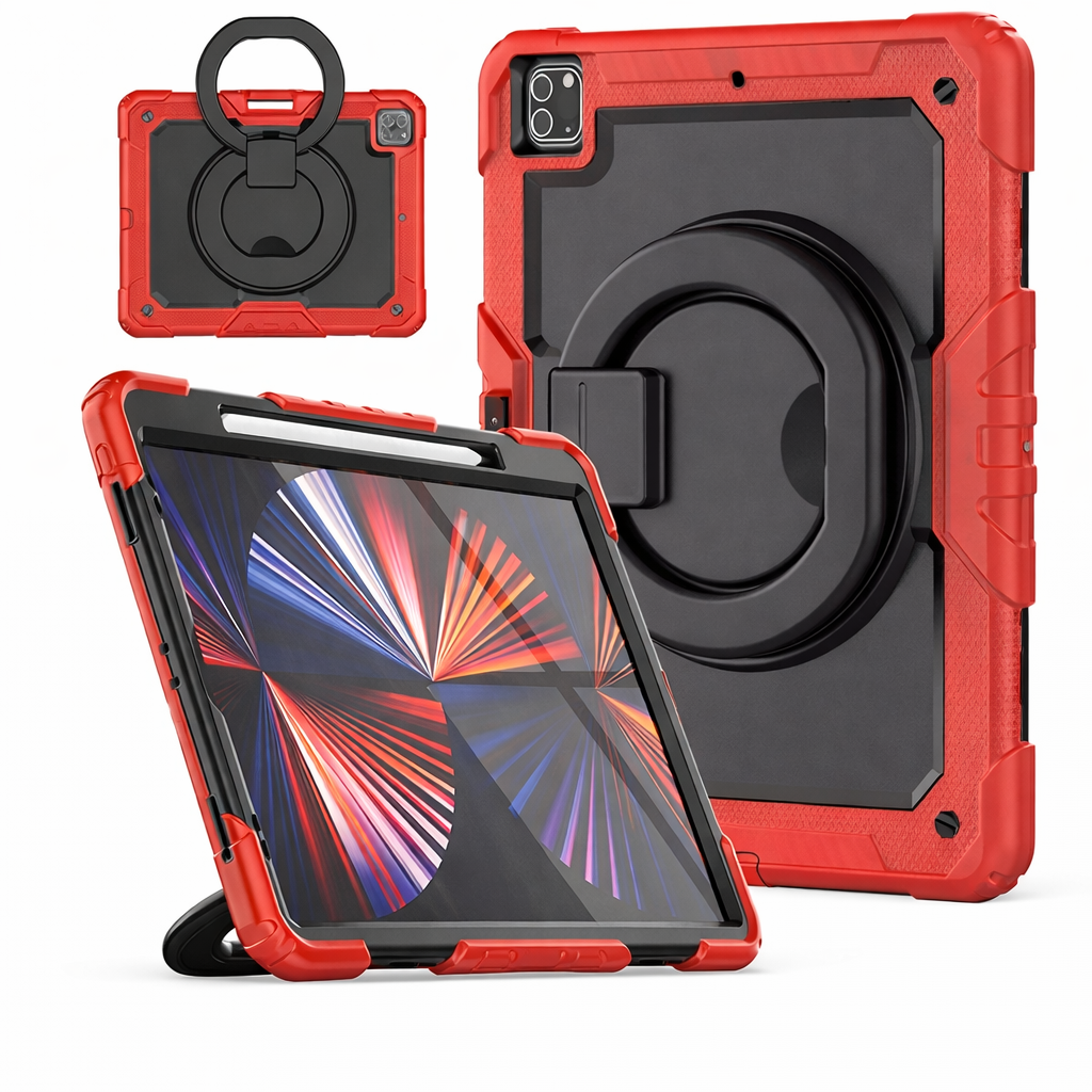 Heavy Duty Tablet Case – Red Folded Handle | Protective Case