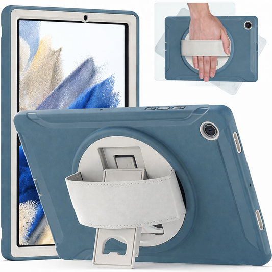 Heavy Duty Tablet Case – Blue Hand Strap with Kickstand Case | Protective Case