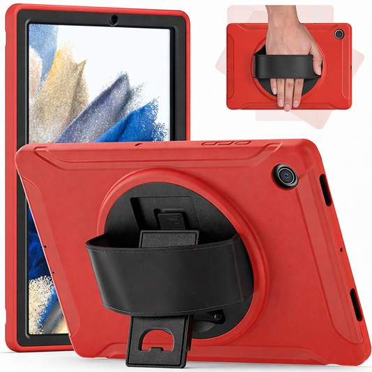 Heavy Duty Tablet Case – Red Hand Strap with Kickstand Case | Protective Case