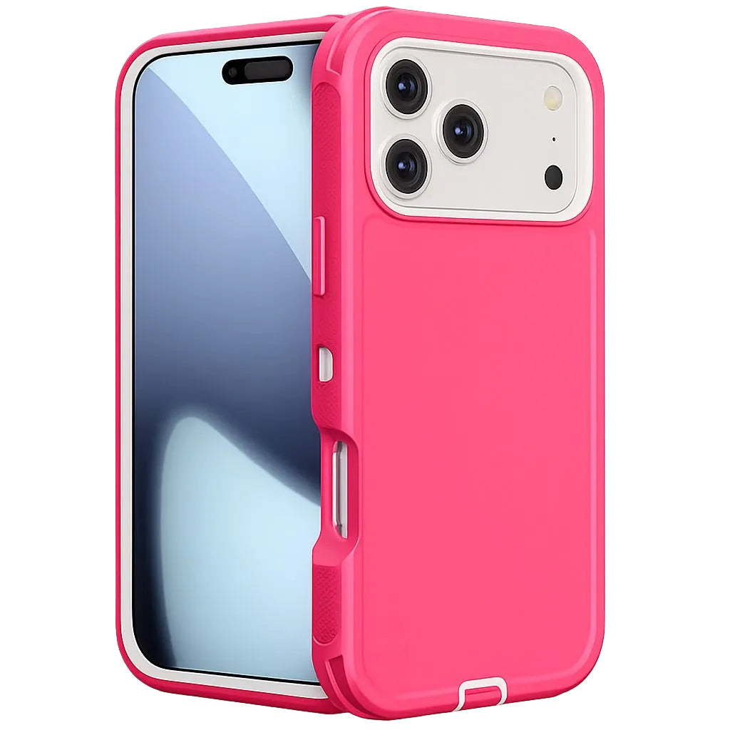 Hot Pink iPhone 17 Pro Max Case, Triple Protection Case, Shockproof Phone Cover, MagSafe Case