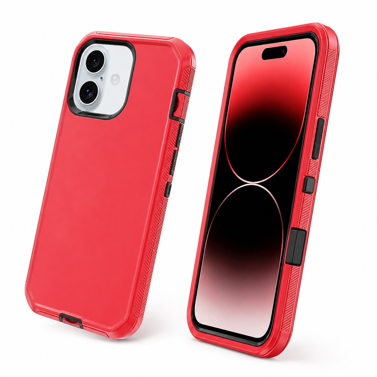 MagSafe-compatible red protective case for Apple iPhone 16