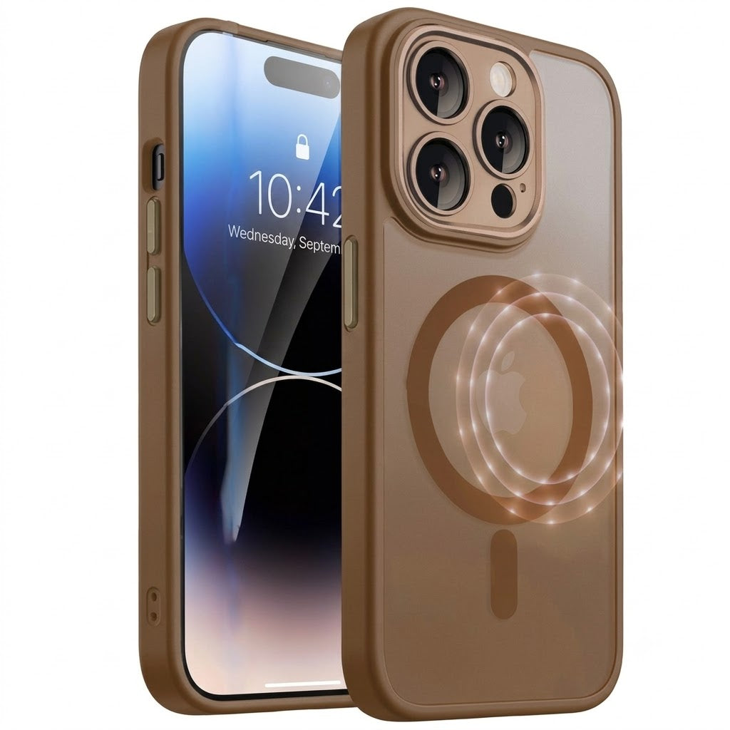 Matte Rubberized MagSafe Case for Apple iPhone 15 - Desert