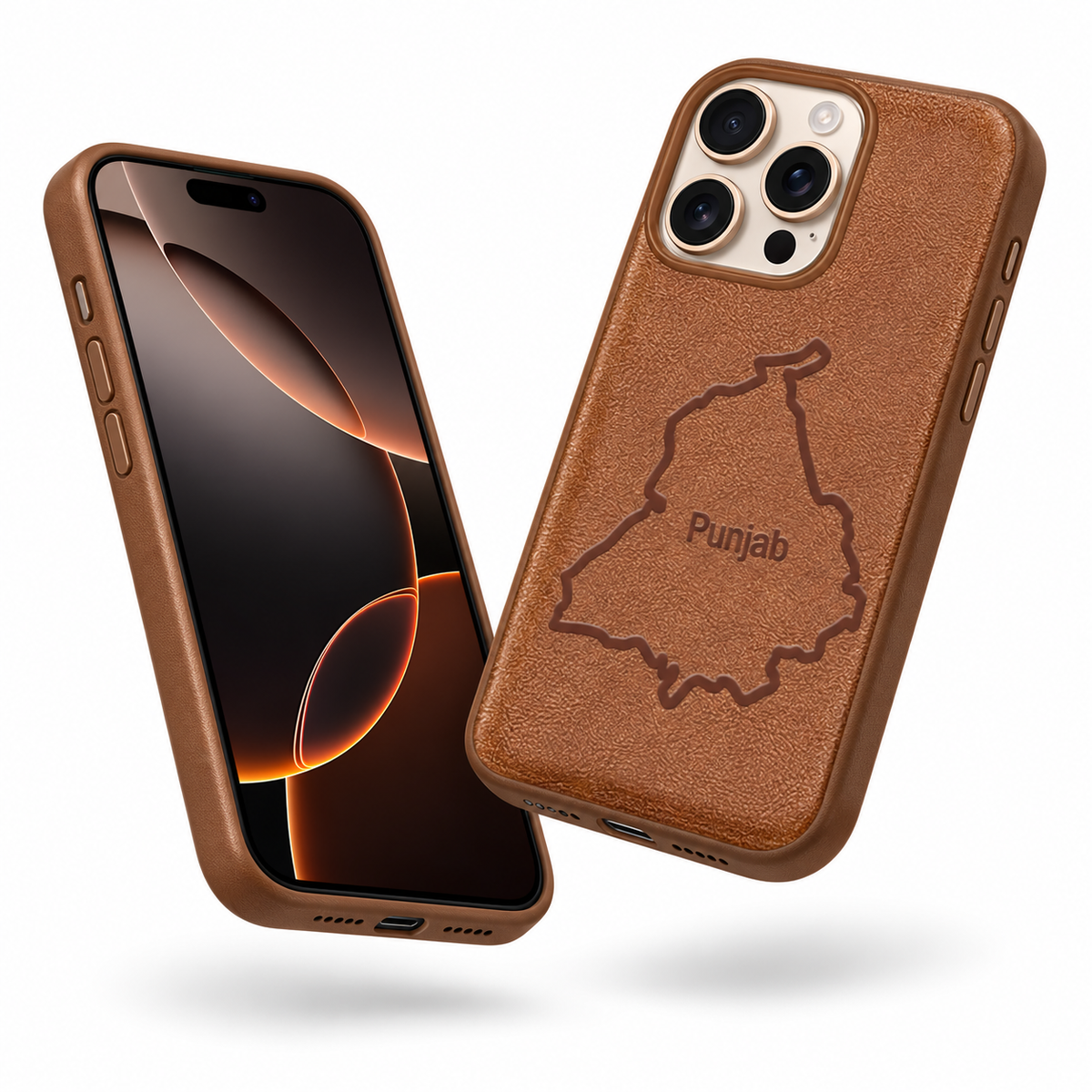PNB Crafted case in brown for Apple iPhone 12 / 12 Pro.