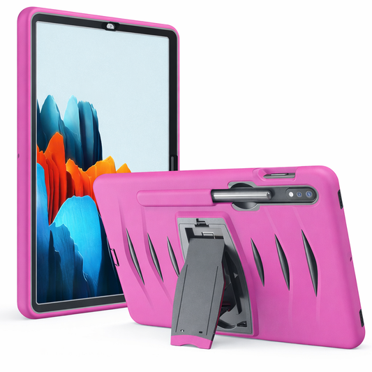 Heavy Duty Tablet Case – Hot Pink Kickstand Defender Shockproof Case with Stand | Protective Case