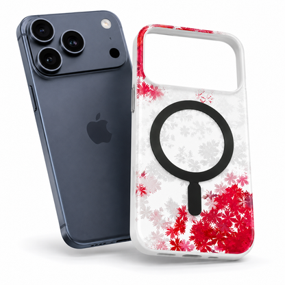 Transparent Floral MagSafe iPhone 17 Pro Max Case Durable Shockproof Protective Cover