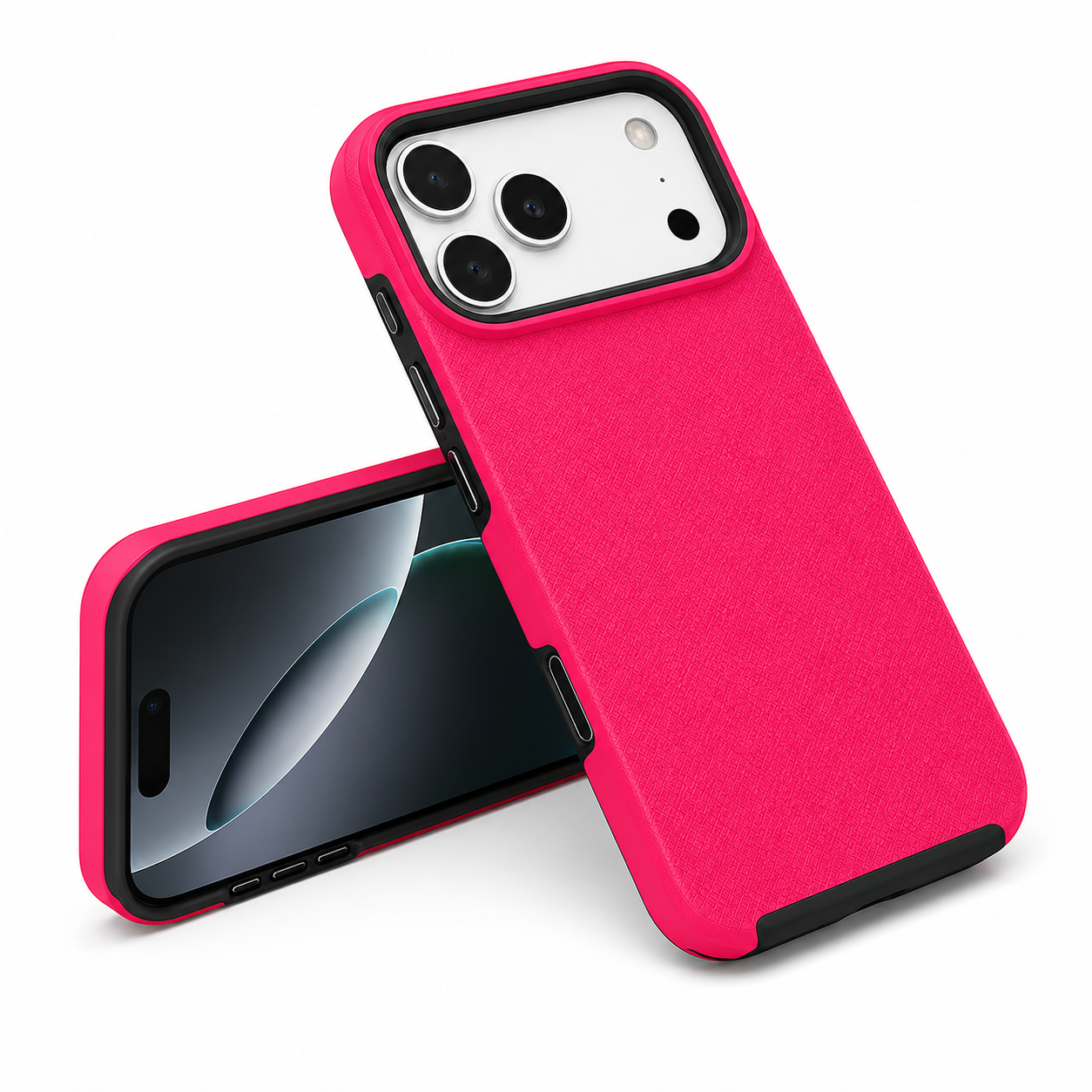 Durable iPhone 17 Pro Max Case, Magnetic Phone Case, Protective Smartphone Case, Hot Pink Phone Cover