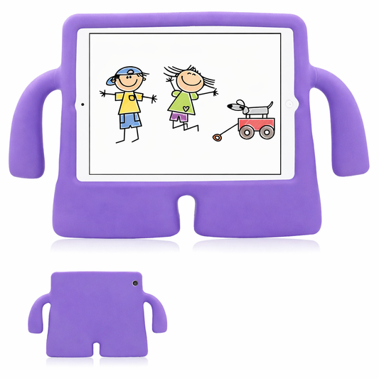 Heavy Duty Tablet Case – Purple 3D Silicone Case with Stand for Kids Case with Stand | Protective Case