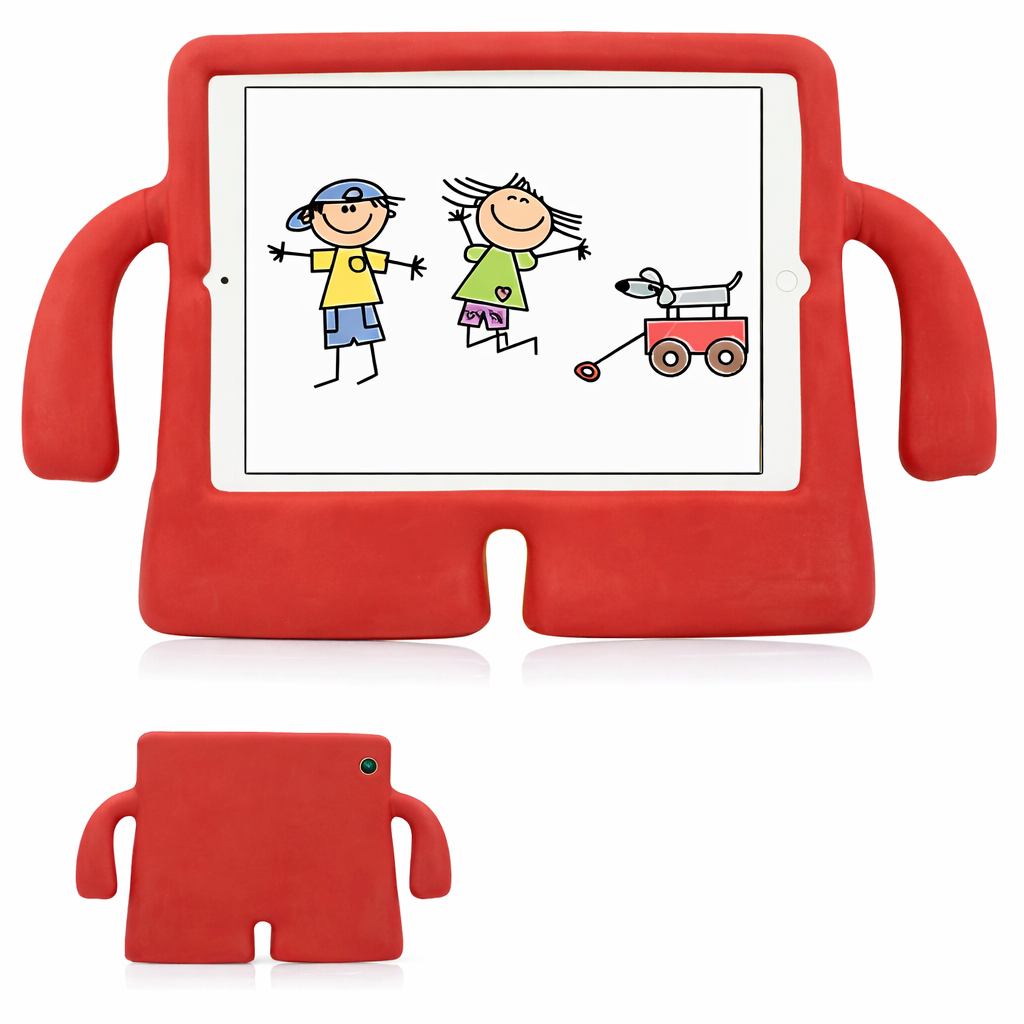 Heavy Duty Tablet Case – Red 3D Silicone Case with Stand for Kids Case with Stand | Protective Case
