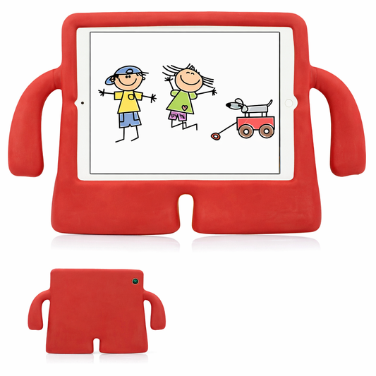 Heavy Duty Tablet Case – Red 3D Silicone Case with Stand for Kids Case with Stand | Protective Case