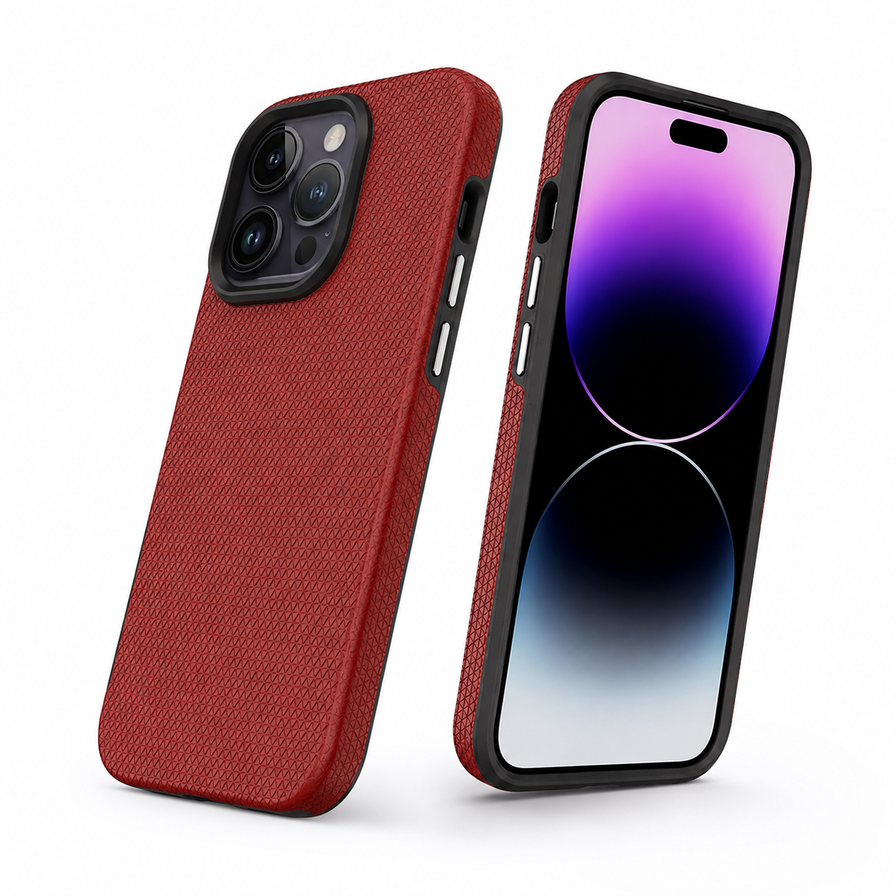 Apple iPhone 12 red geometric triangle phone cover