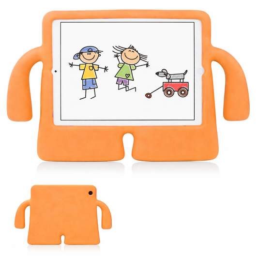 Heavy Duty Tablet Case – Orange 3D Silicone Case with Stand for Kids Case with Stand | Protective Case
