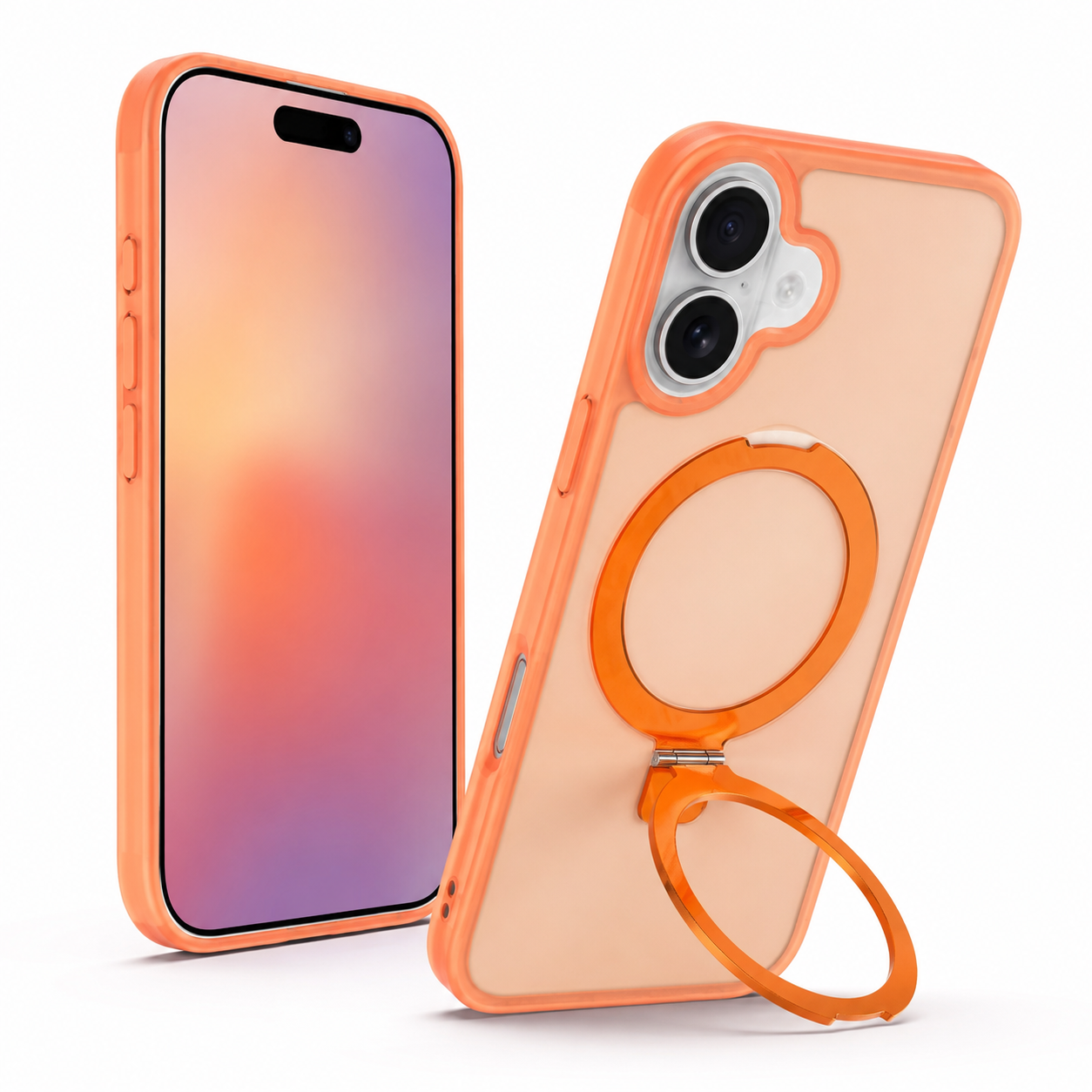 Shockproof MagSafe case for Apple iPhone 16 with rugged stand protection